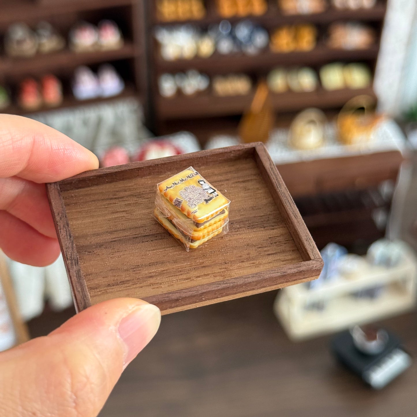 Chocolate Sandwich Cookies Miniature Food