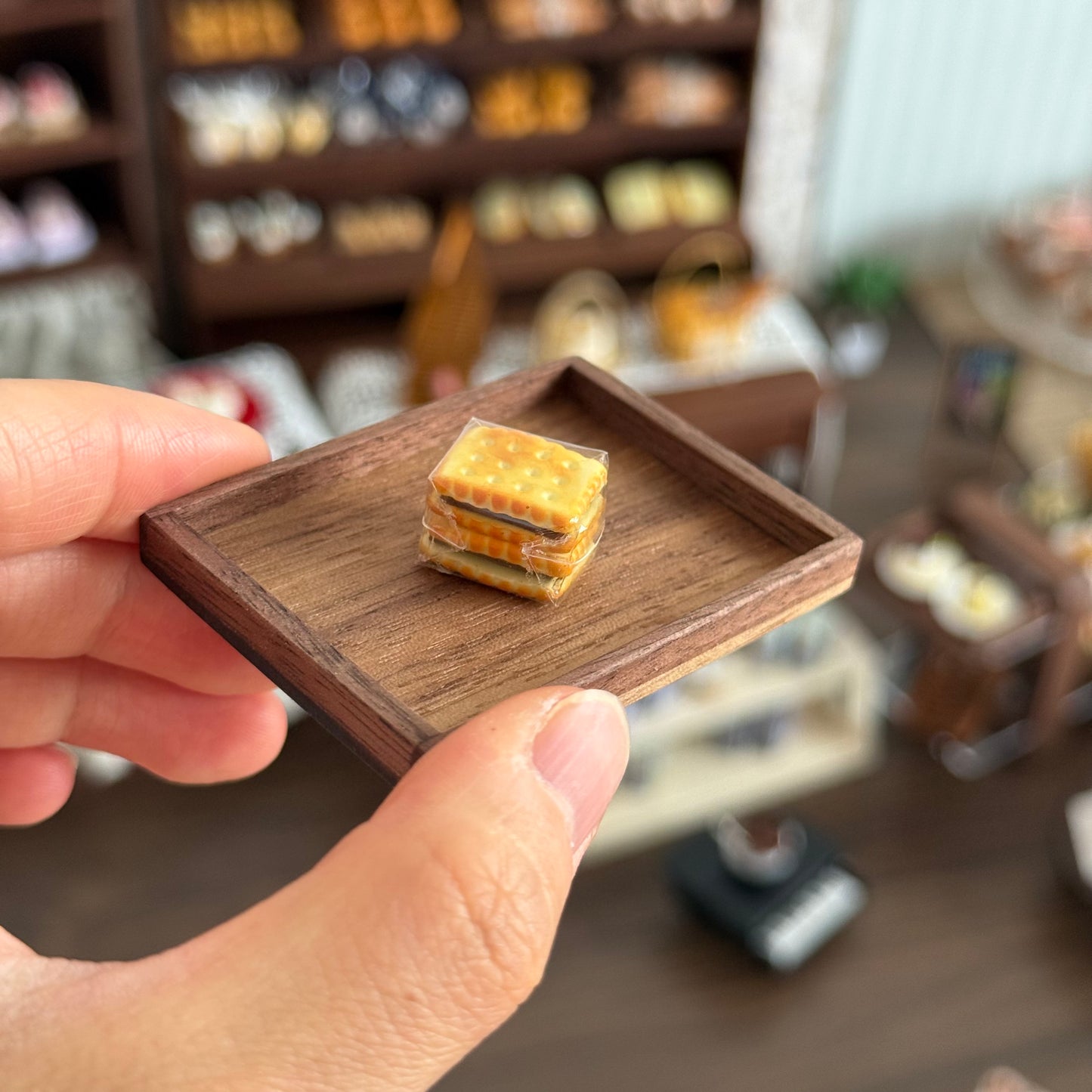 Chocolate Sandwich Cookies Miniature Food