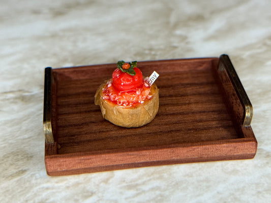 Persimmon Basque Cake Miniature Food