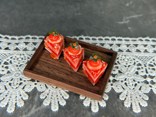 Seasonal Persimmon Layered Crepe Cake Miniature Food