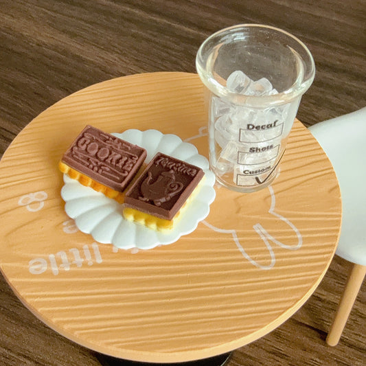 Sculpted Chocolate Biscuit Miniature Food
