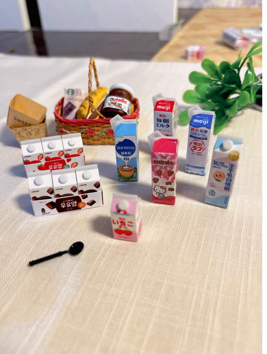 Mini Milk Carton Miniature Food