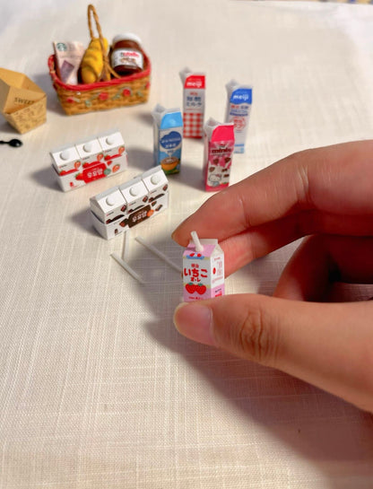 Mini Milk Carton Miniature Food