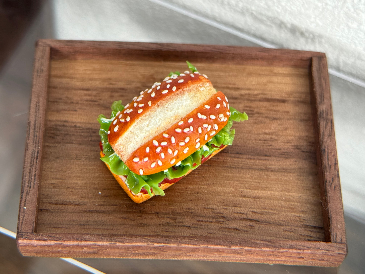 New Orleans-Style Chicken Burger Miniature Food