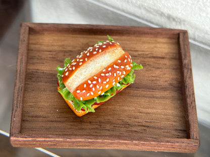New Orleans-Style Chicken Burger Miniature Food